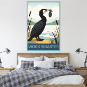 Poster 'Arbeiten Sie schlauer' Leinwanddruck (Insitu (Schlafzimmer))