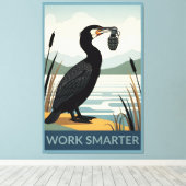 Poster 'Arbeiten Sie schlauer' Leinwanddruck (Insitu (Holzboden))