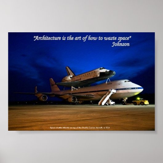 Poster: "Architektur ist die Kunst...Abfallraum" Poster (Vorne)