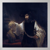 Poster Aristoteles mit einer Büste von Homer von R (Vorne)