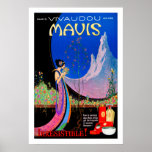 Poster: Art Deco Ad - by Fred Packer Poster<br><div class="desc">Dies ist eine qualitativ hochwertige Reproduktion des Art Deco Werbeplakats von Fred Packer für Vivaudou Mavis Face Powder,  um die 20er Jahre.</div>