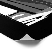 Poster ART DECO LADY Schwarz-weiß Martini (Ecke)