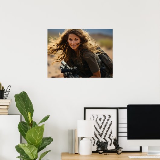 Poster Art Frau Soldier (Heimbüro)