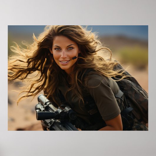 Poster Art Frau Soldier (Vorne)