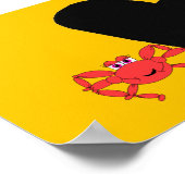 Poster Art Kid's Panda am Strand (Ecke)