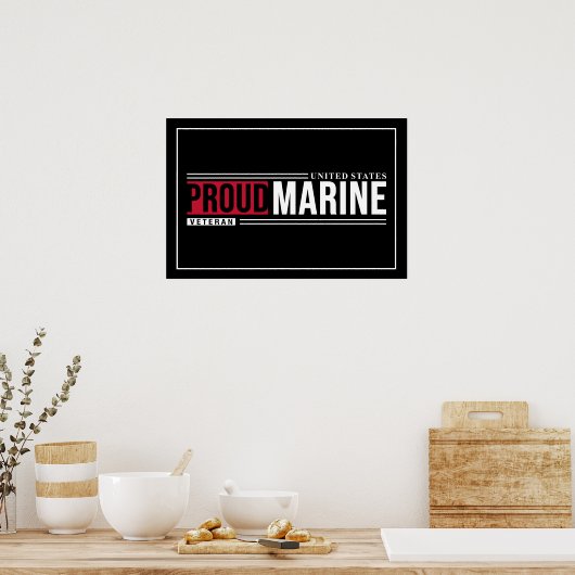 Poster Art Marine Veteran (Küche)