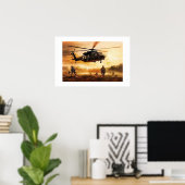 Poster Art Militäraktionsszene (Heimbüro)