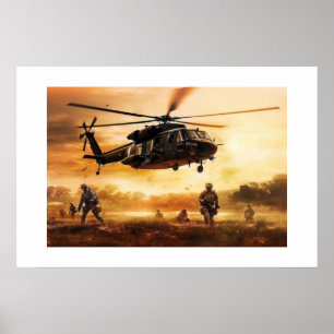 Poster Art Militäraktionsszene