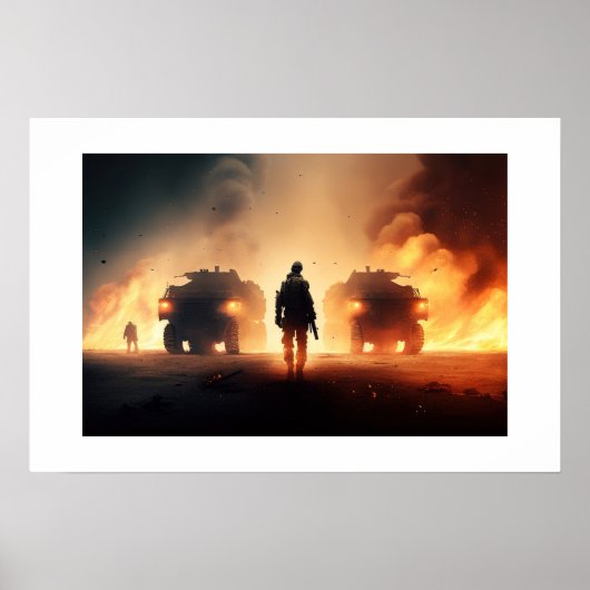 Poster Art Militäraktionsszene (Vorne)