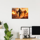 Poster Art Militäraktionsszene (Heimbüro)