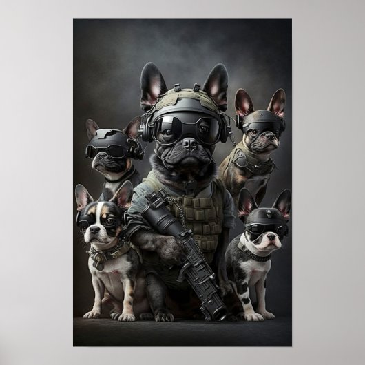 Poster Art Military Hunde (Vorne)