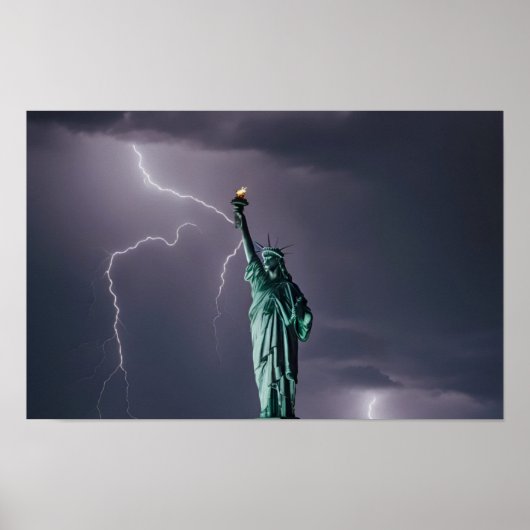 Poster Art mit originalem Statuen Liberty Design (Vorne)
