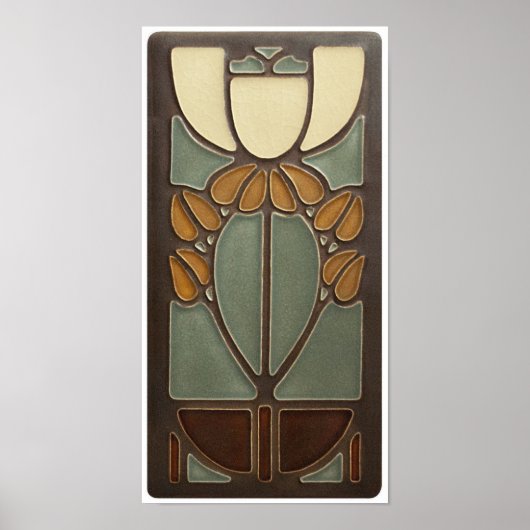 Poster - Art Nouveau Floral Design (Vorne)