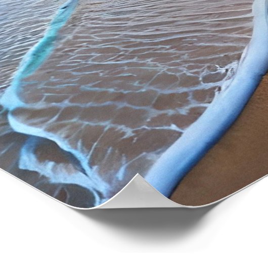 Poster Art Ocean Beach Szene (Ecke)