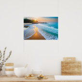 Poster Art Ocean Beach Szene (Küche)