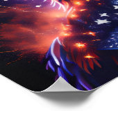 Poster Art Patriotic Eagle (Ecke)