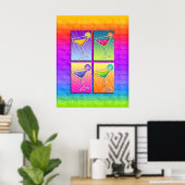 Poster, Art - Pop Art Margaritas Poster (Heimbüro)