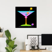Poster, Art - Rainbow Martini Poster (Heimbüro)