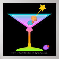 Poster, Art - Rainbow Martini
