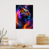 Poster Art Rainbow Tiger (Küche)