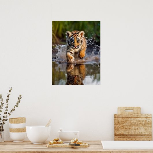 Poster Art Tiger Cub (Küche)