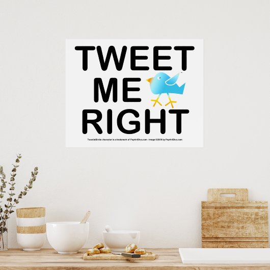 Poster, Art - Tweet mir recht Poster (Küche)