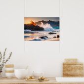 Poster Art Vulkane Szene (Küche)