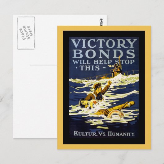 Poster Art WWI Postkarte (Vorne/Hinten)