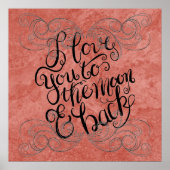 Poster Artistic. Ich Liebe dich zum Mond und zurüc (Vorne)