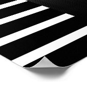 Poster Asian Red Schwarz-weiß Bamboo Floral (Ecke)