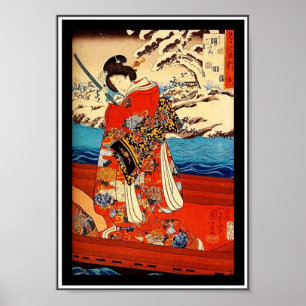 Poster asiatische Vintage-Kunst Utagawa Kuniyoshi,