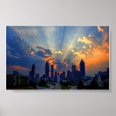 Poster - Atlanta Skyline bei Sunset (Vorne)