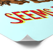 Poster auf dem Pferd lustig! (Ecke)