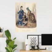 Poster aus antiker Modeplatte - Heloise Leloir (Heimbüro)