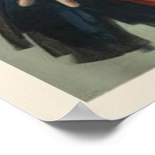 Poster aus dem Zweiten Weltkrieg mit amerikanische (Ecke)