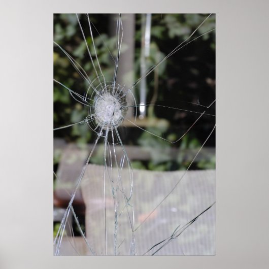 Poster aus gebrochenem Schaufenster (Vorne)