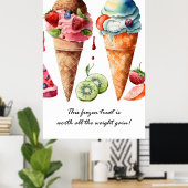 Poster aus gefrorener Leckerei (Heimbüro)