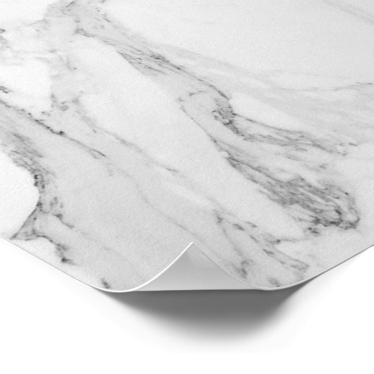 Poster aus weißem und grauem Marmor (Ecke)