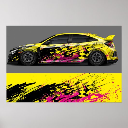 Poster-Auto drucken Poster (Vorne)