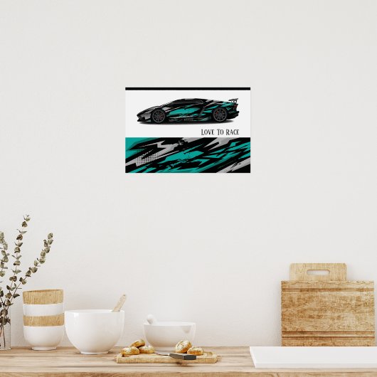 Poster Auto Racing (Küche)