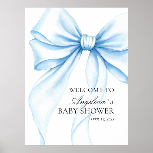 Poster Baby Shower zartes Band. (Vorne)