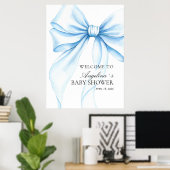 Poster Baby showerv delicate bow. (Heimbüro)