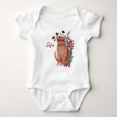 Poster Babydusche rot und blau mit Tieren Baby Baby Strampler (Vorderseite)