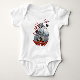 Poster Babydusche rot und blau mit Tieren Baby Baby Strampler