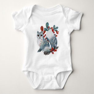Poster Babydusche rot und blau mit Tieren Baby Strampler
