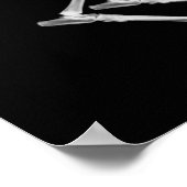 Poster - Bad Dog Xray Skeleton Schwarz-weiß (Ecke)