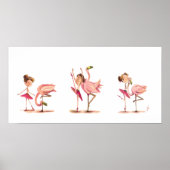 Poster bailarina e flamingo (Vorne)