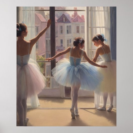Póster Bailarinas frente a la ventana Poster (Vorne)