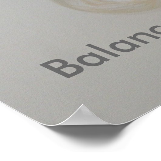 Poster - Balance - orangefarbene Marmor (Ecke)