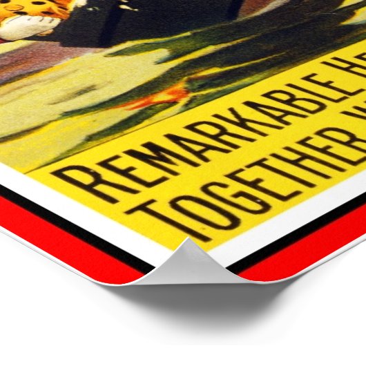 Poster Barnum & Bailey Circus Water Coney Island (Ecke)